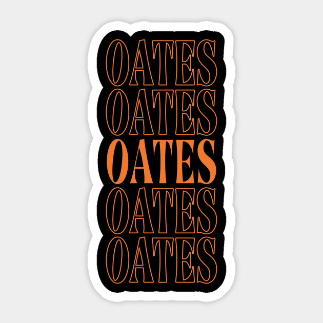 Graphic Lovely Oates Name Flowers Retro Vintage Styles Sticker by MakeMeBlush